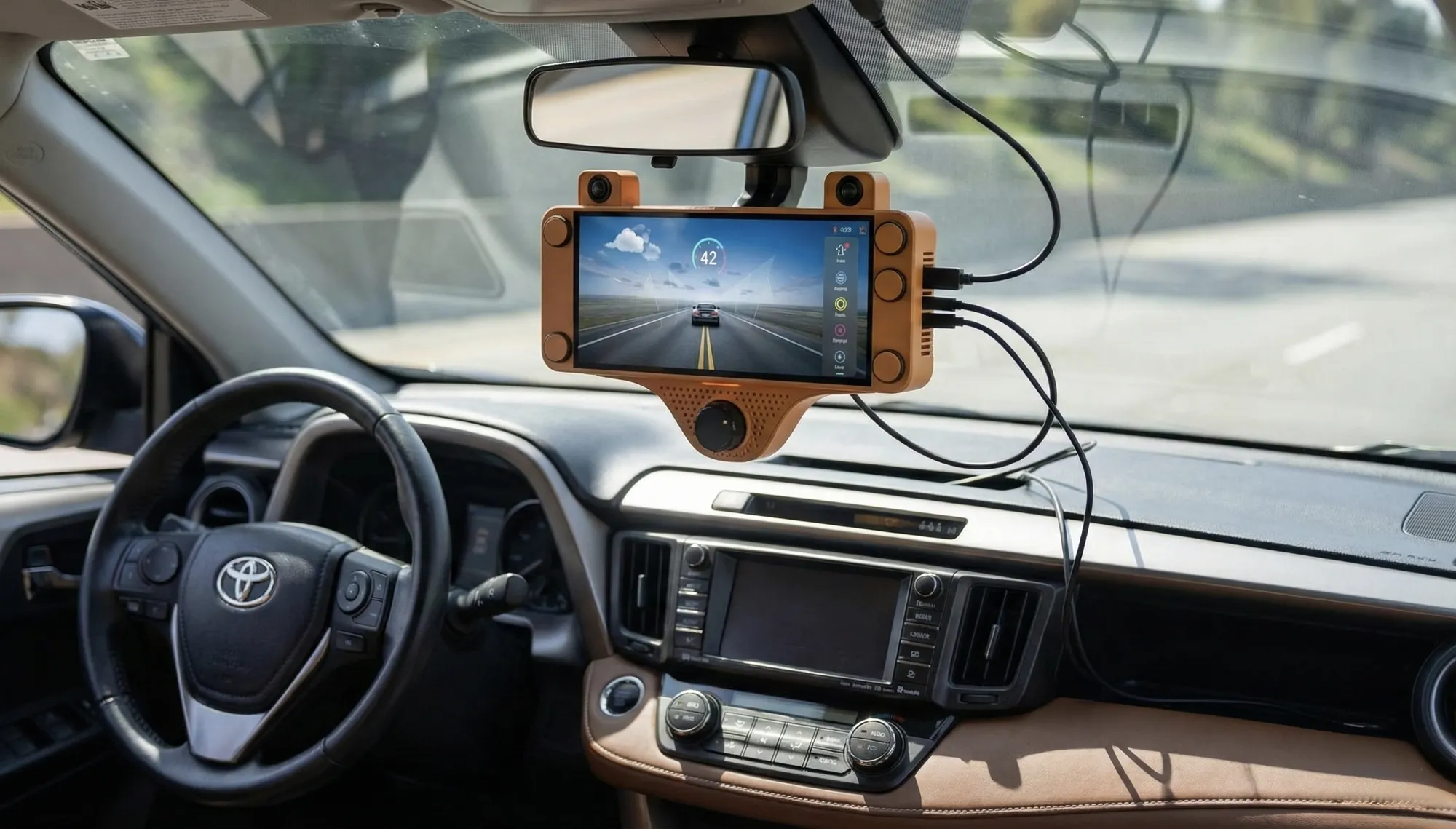 Step 1: Remove the rearview mirror cover trim